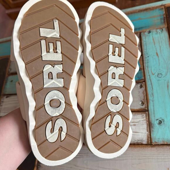 Sorel twist Viibe sandals puffy cushioned platform slip on sandal women's 9 - Picture 11 of 16
